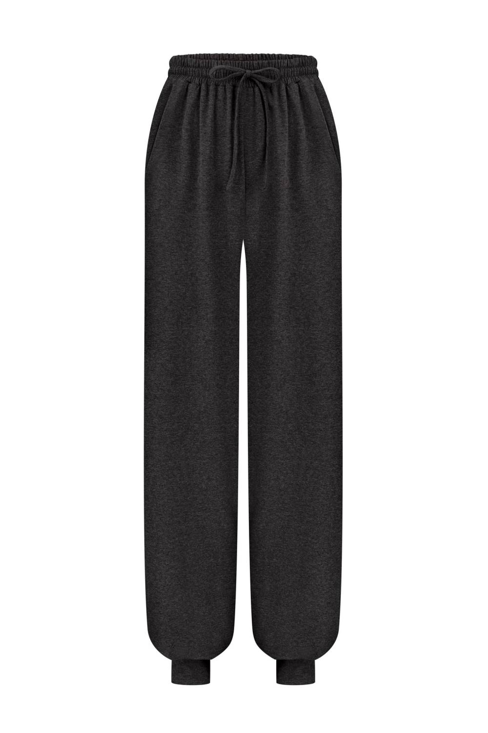 Graphite knit trousers