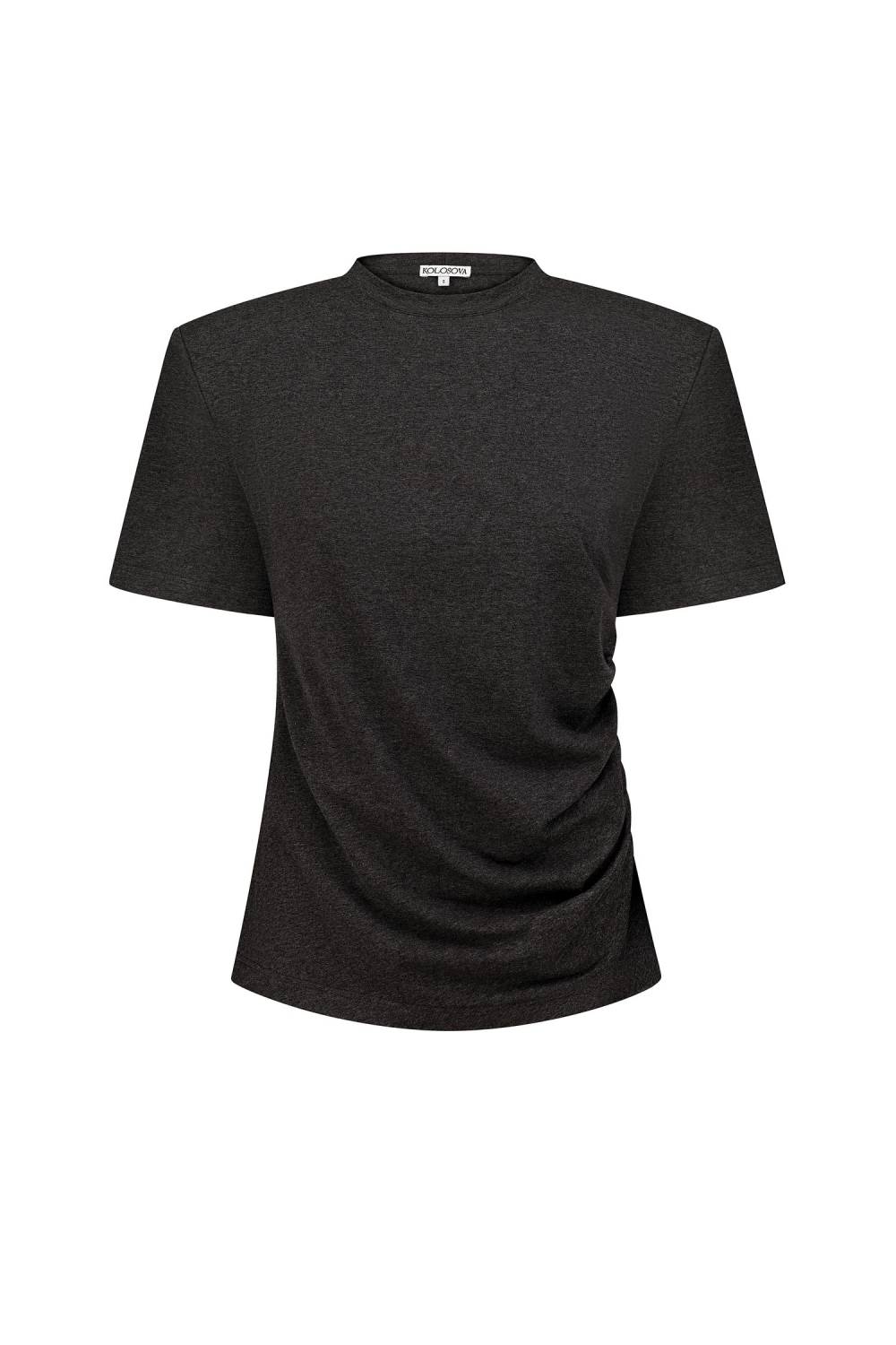 Graphite draped T-shirt