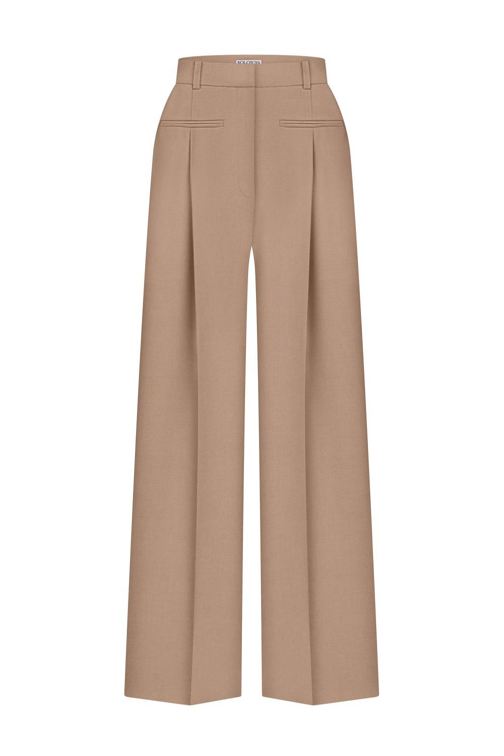 Beige palazzo trousers 1