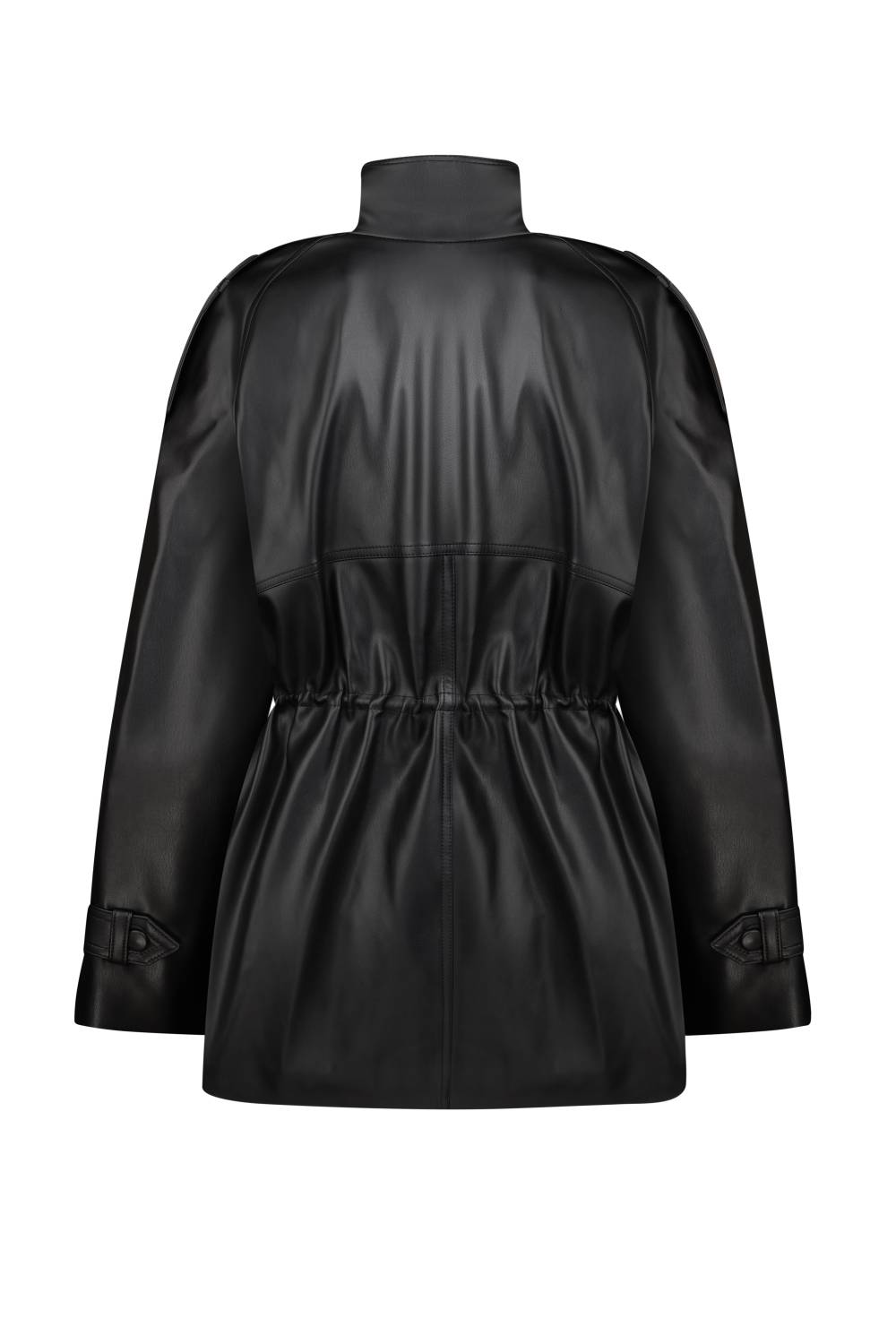 Ecoleather parka black 2