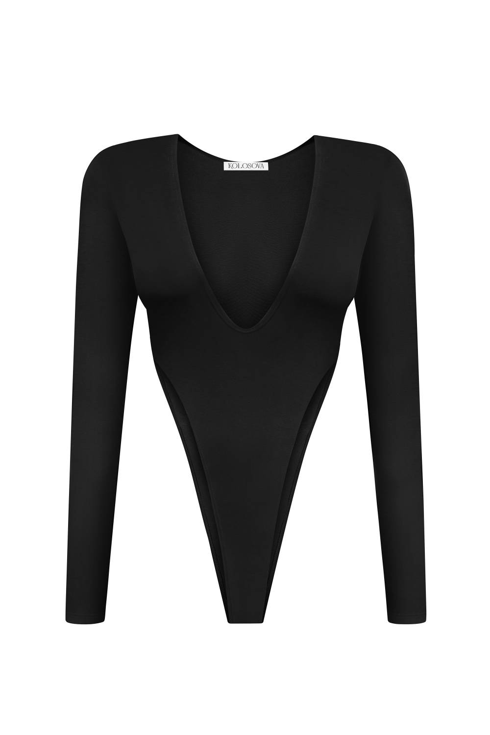 High-Cut Bodysuit in Black