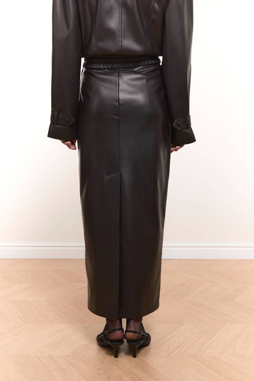 Midi Skirt with Contrast Inset 1