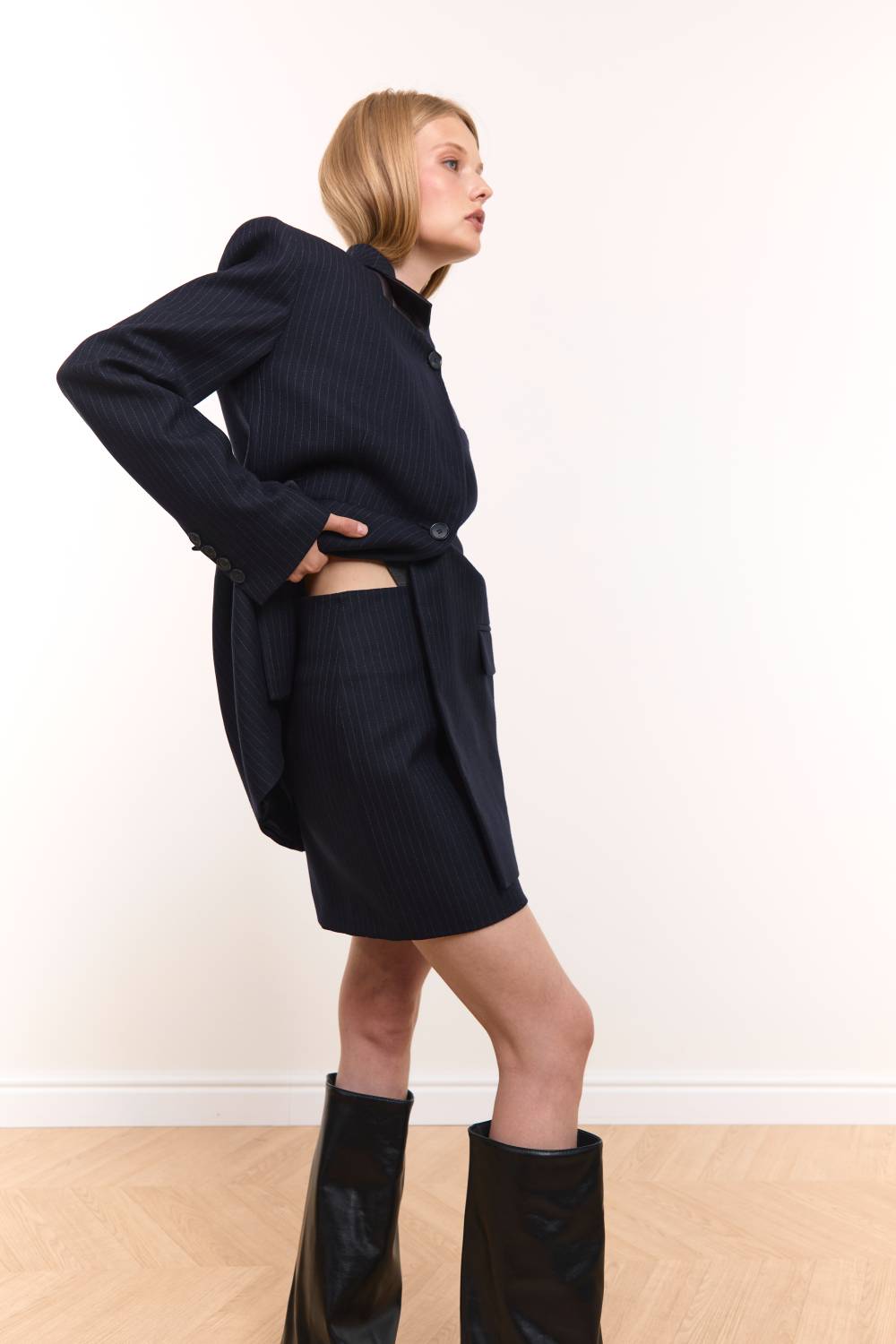 Pinstripe Mini Skirt7