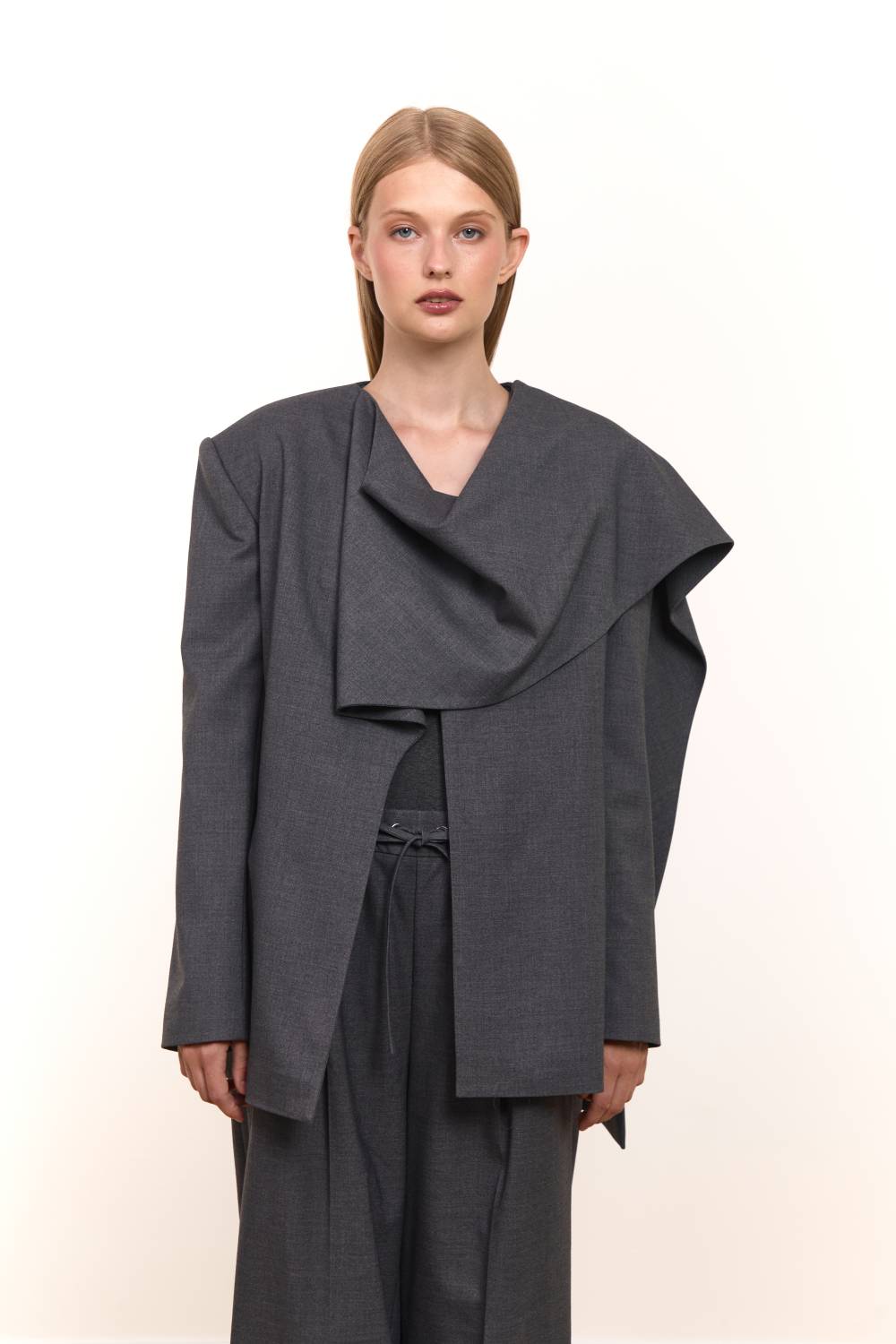 Scarf-Detail Blazer 1