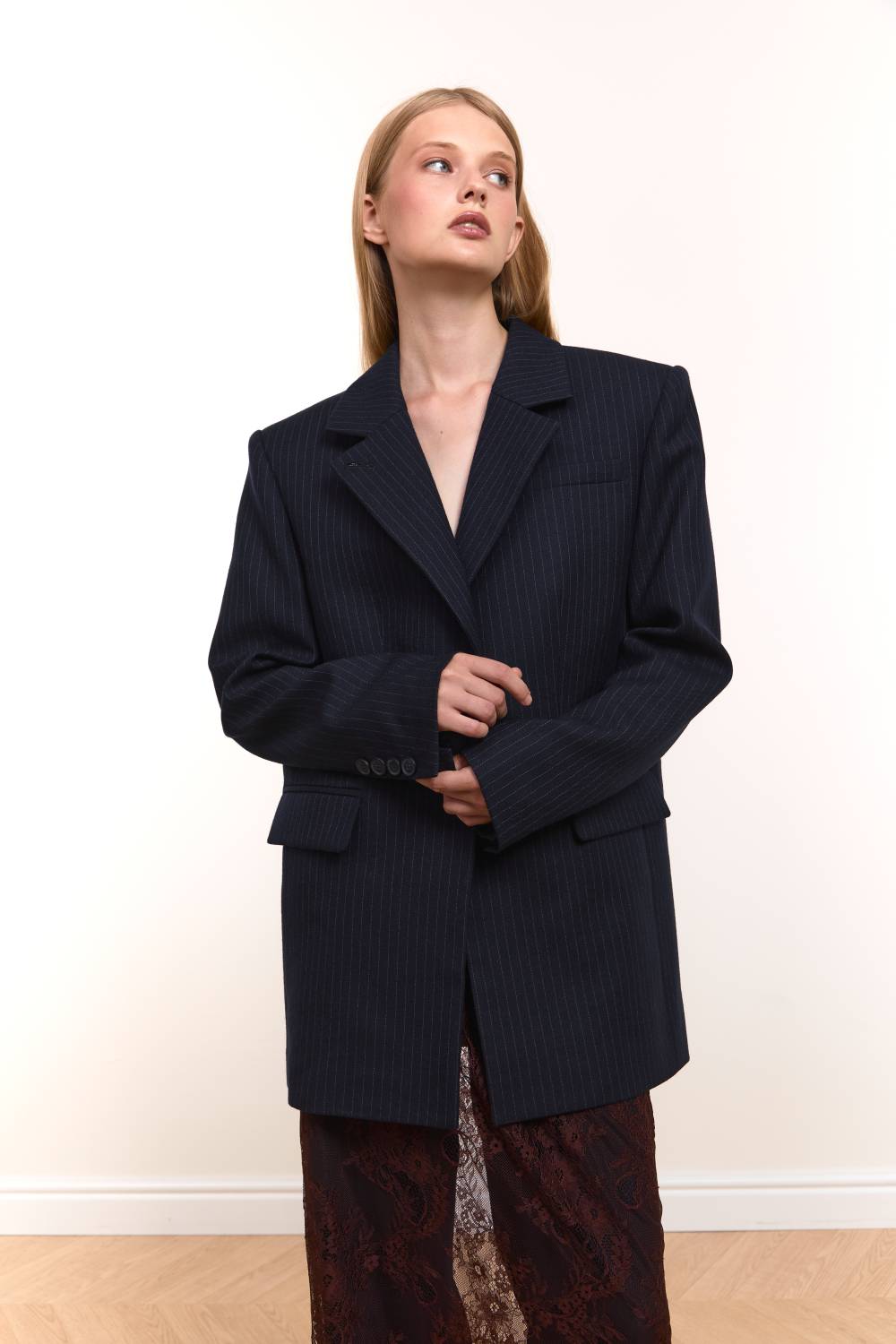 Leather-Collar Blazer16
