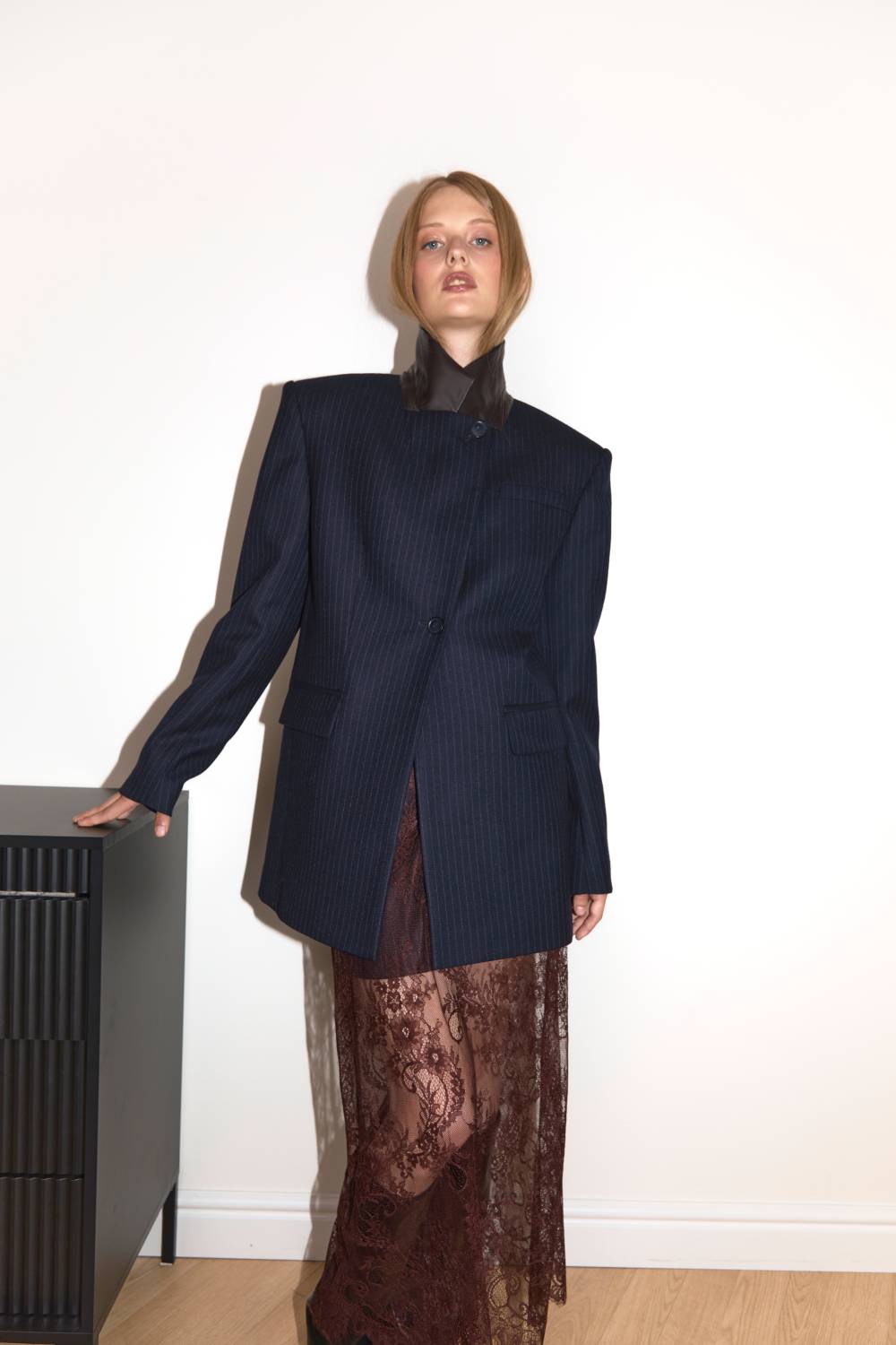 Leather-Collar Blazer14