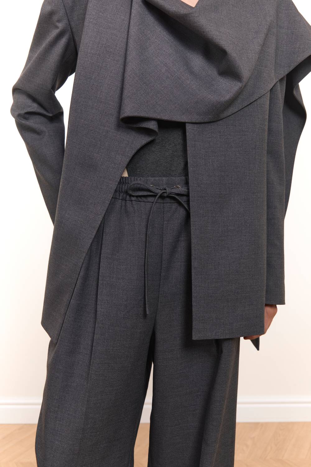 Scarf-Detail Blazer7