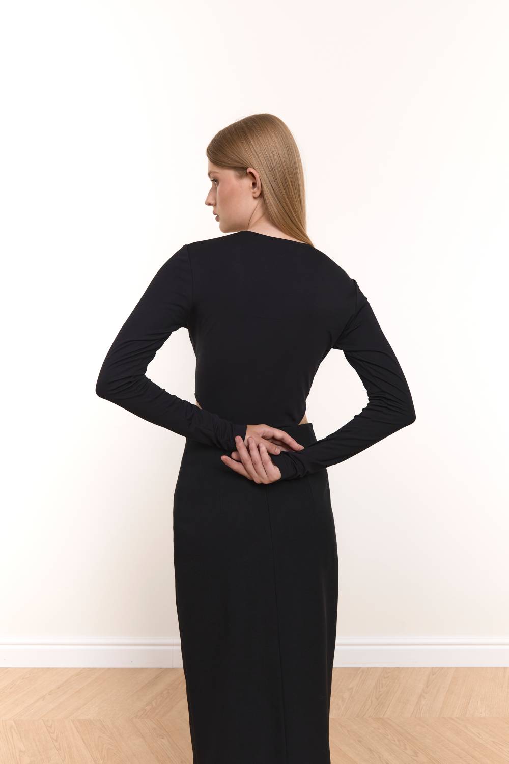 High-Cut Bodysuit in Black10