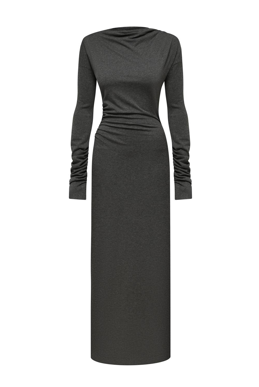 Graphite Draped Maxi Dress 2
