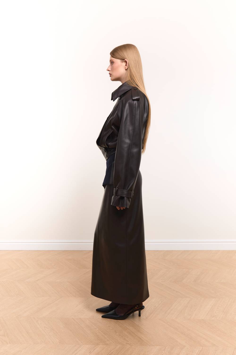 Midi Skirt with Contrast Inset2
