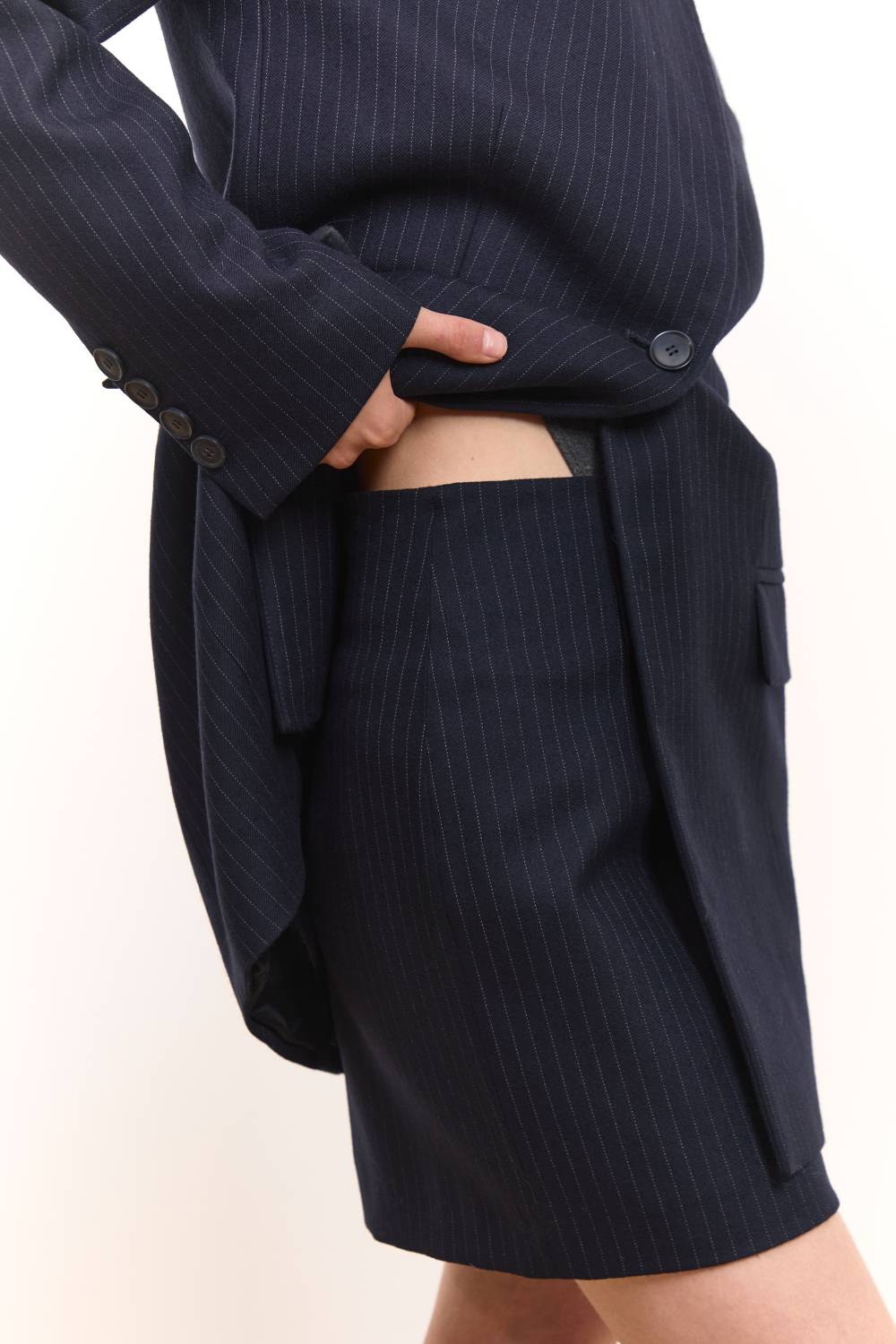 Pinstripe Mini Skirt 1