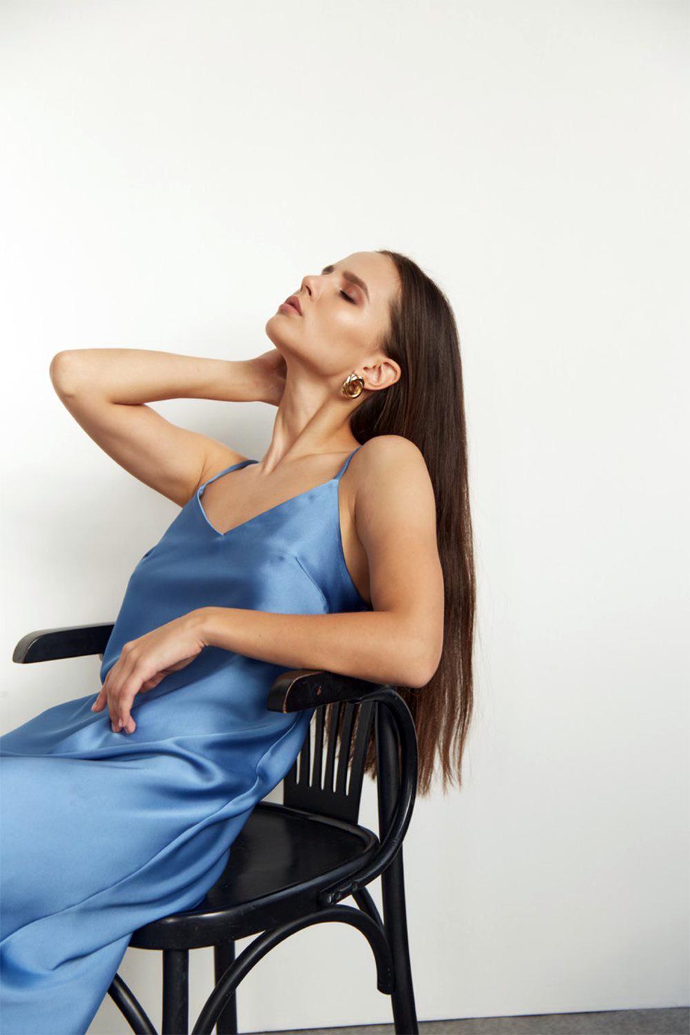Blue slip dress2