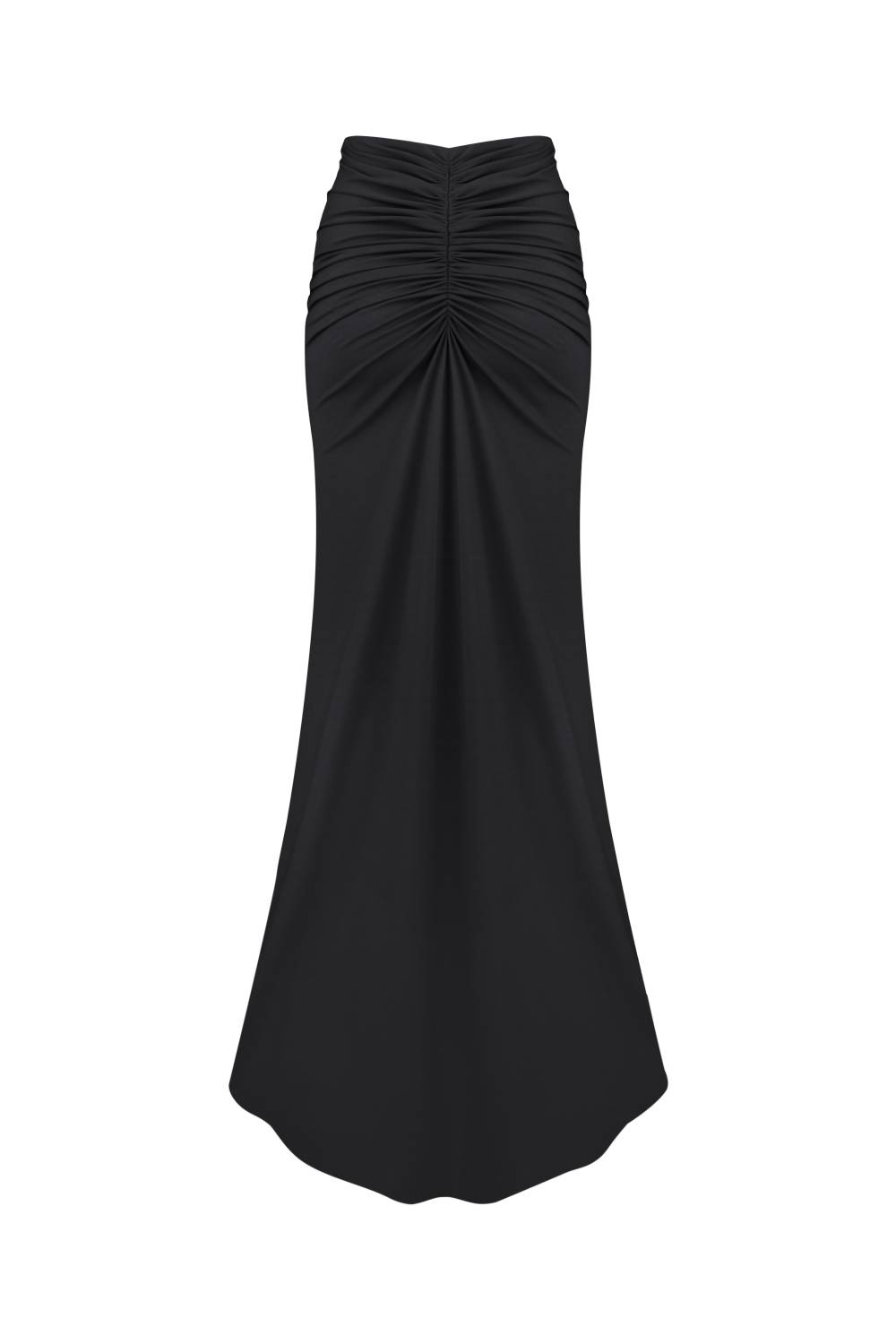 BLACK MAXI SKIRT WITH DECORATED SNAPS 1