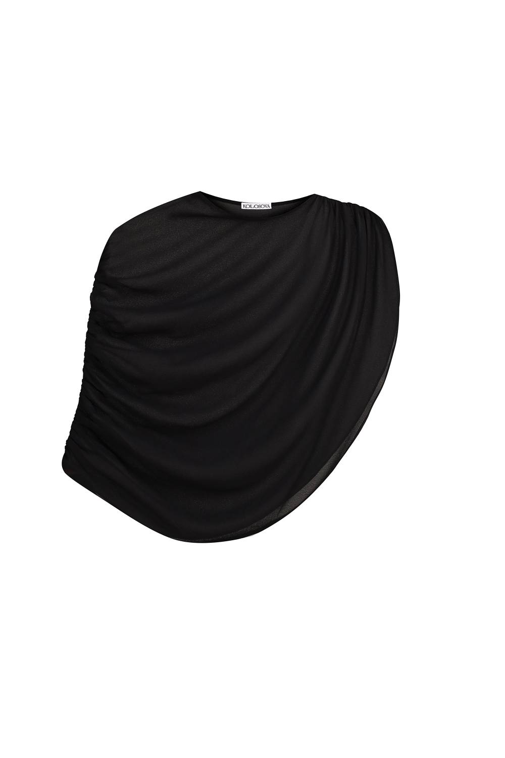 BLACK ASYMMETRICAL CAPE 2