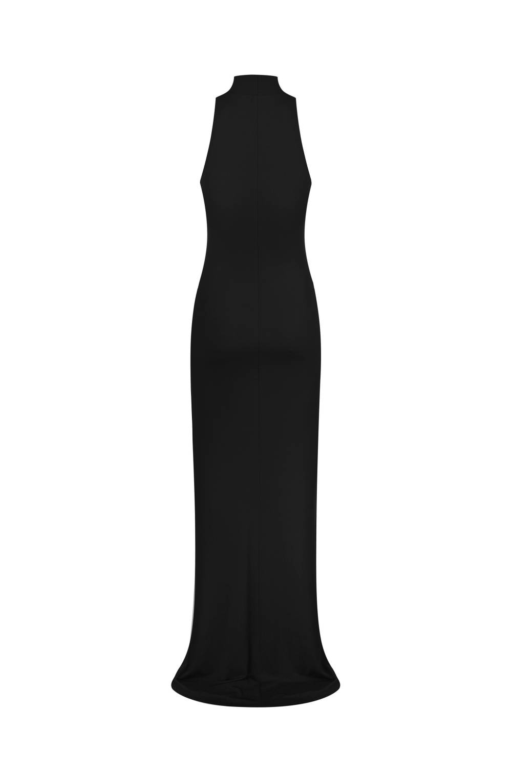 BLACK MAXI DRESS WITH A HALTER CUTOUT6