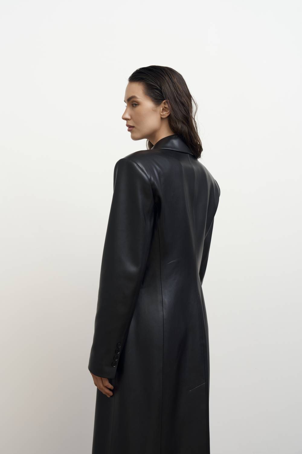 Fitted ecoleather coat7