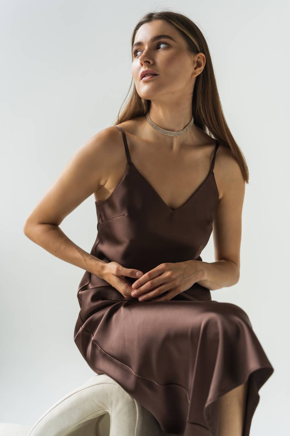 Brown slip dress2