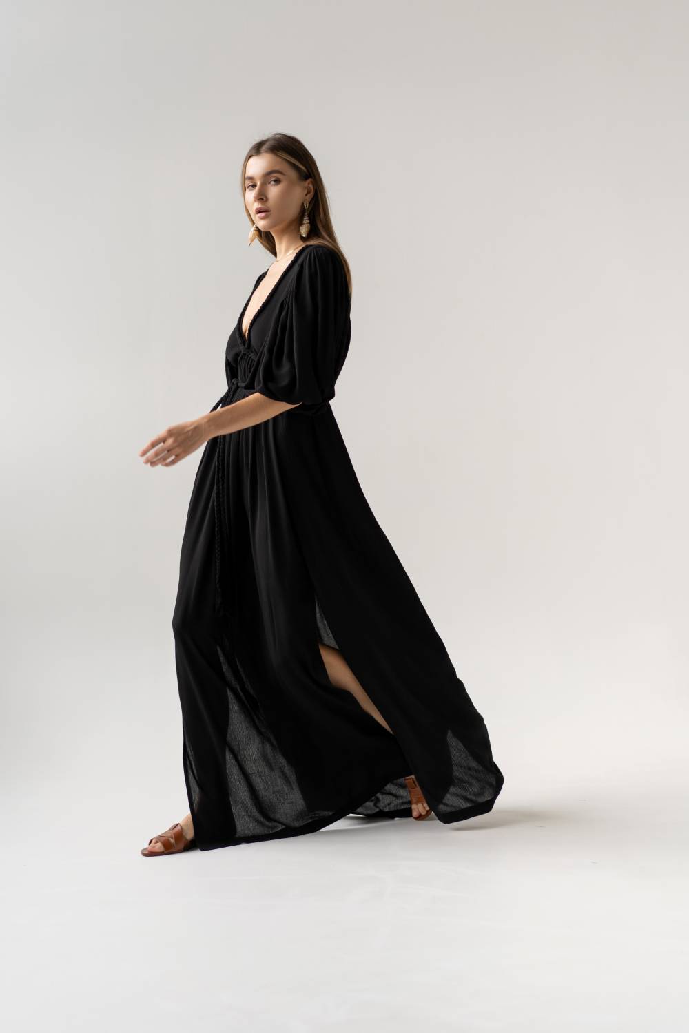 Black dress with ties2