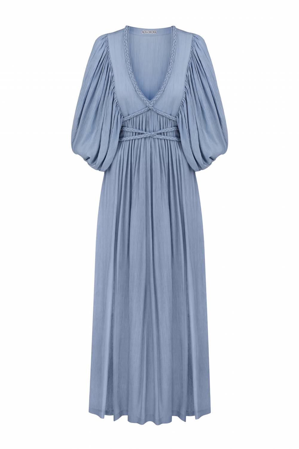 Blue dress with ties
