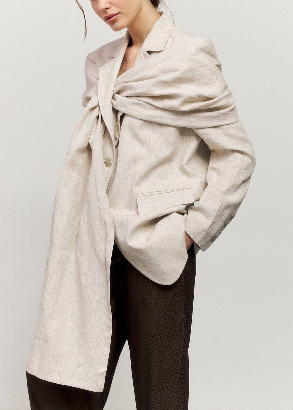 NATURAL COLOR LINEN JACKET3