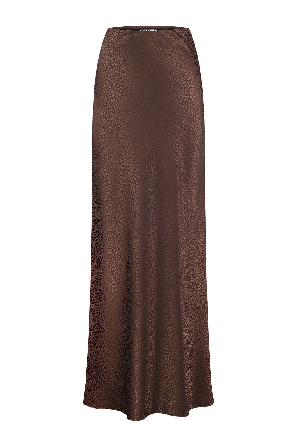 BROWN LEOPARD PRINT MAXI SKIRT 2