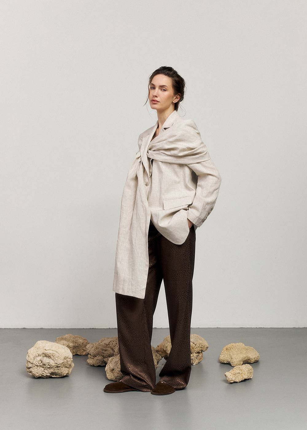NATURAL COLOR LINEN JACKET4