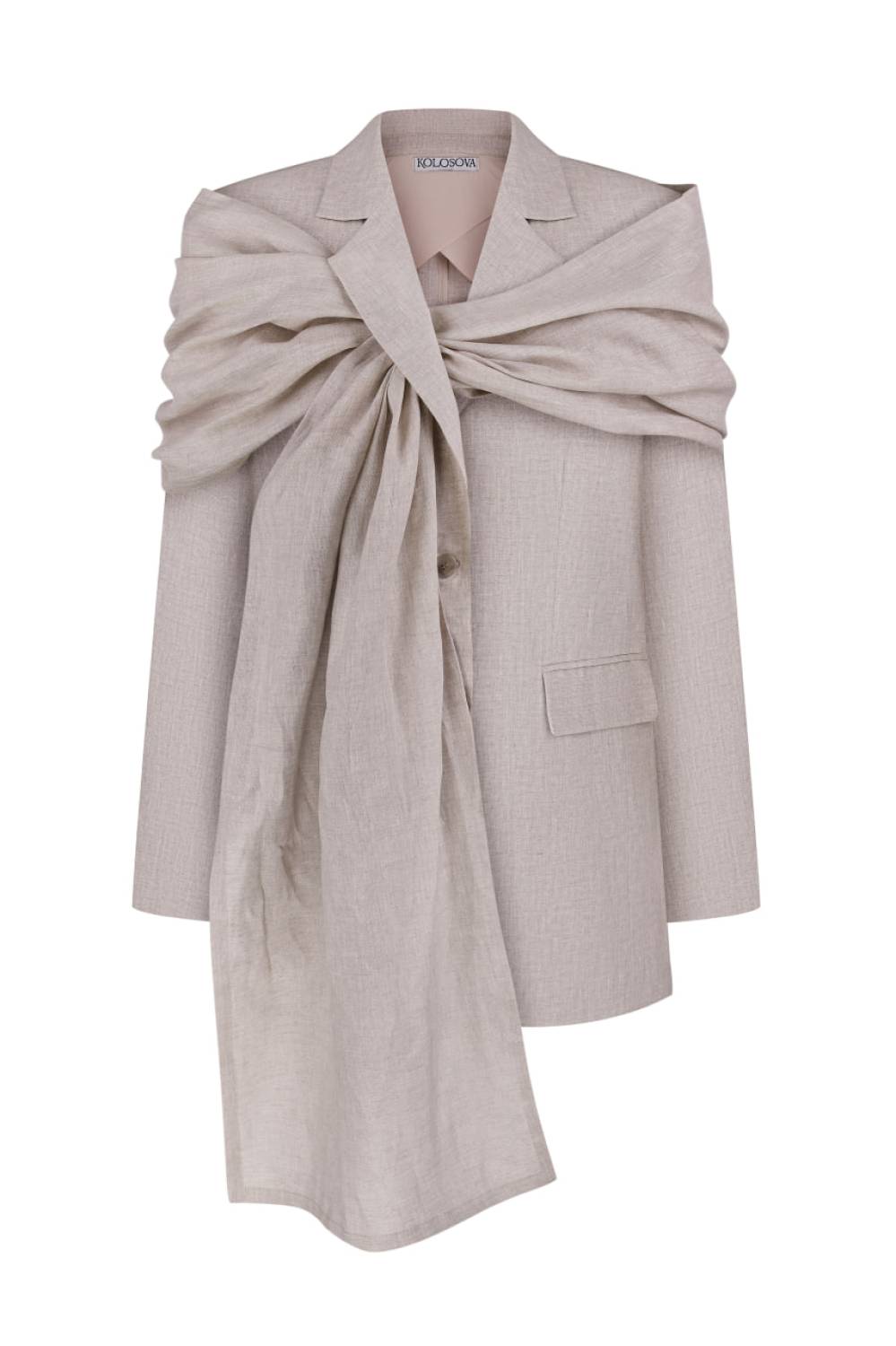 NATURAL COLOR LINEN JACKET6