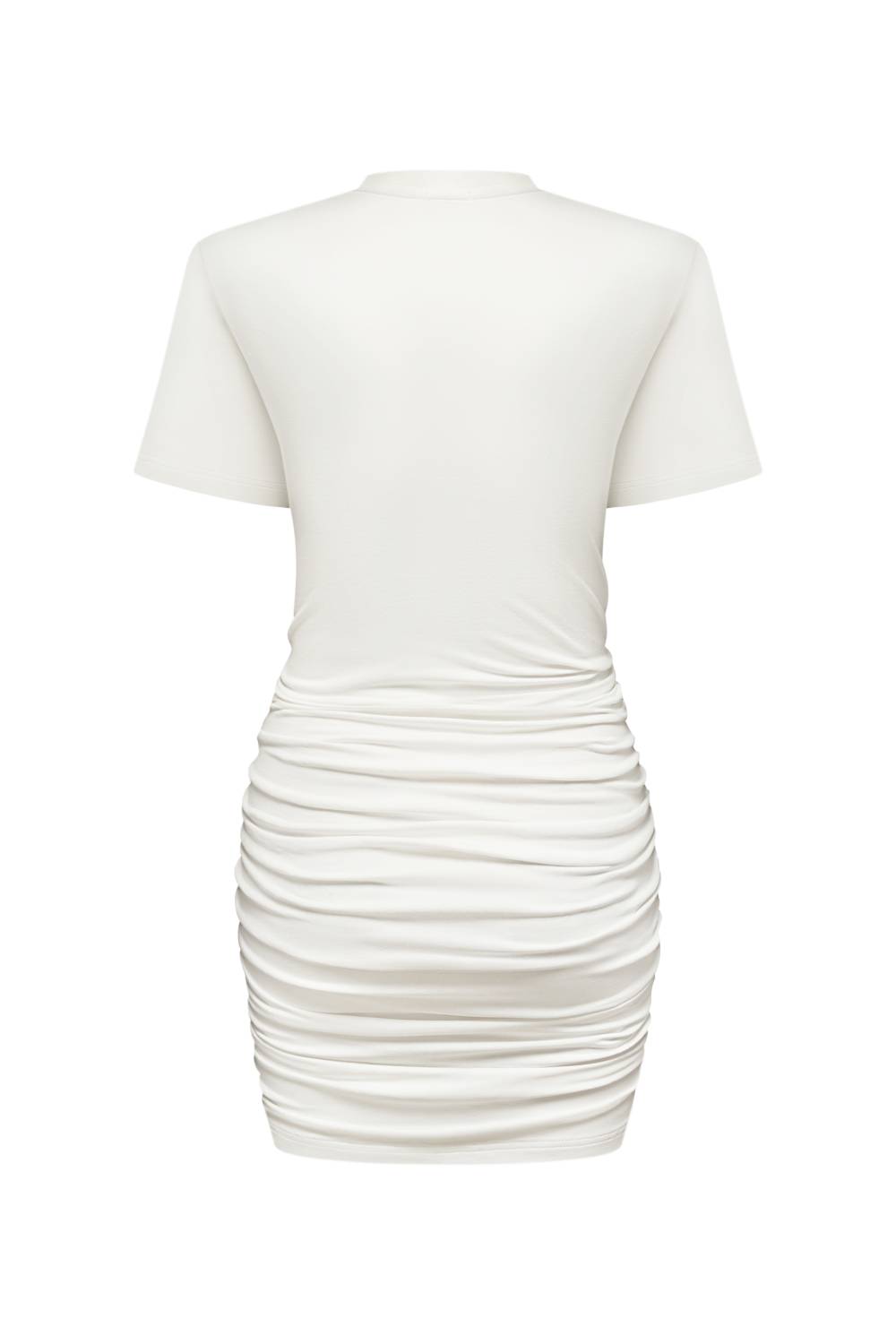Milk draped mini dress 1