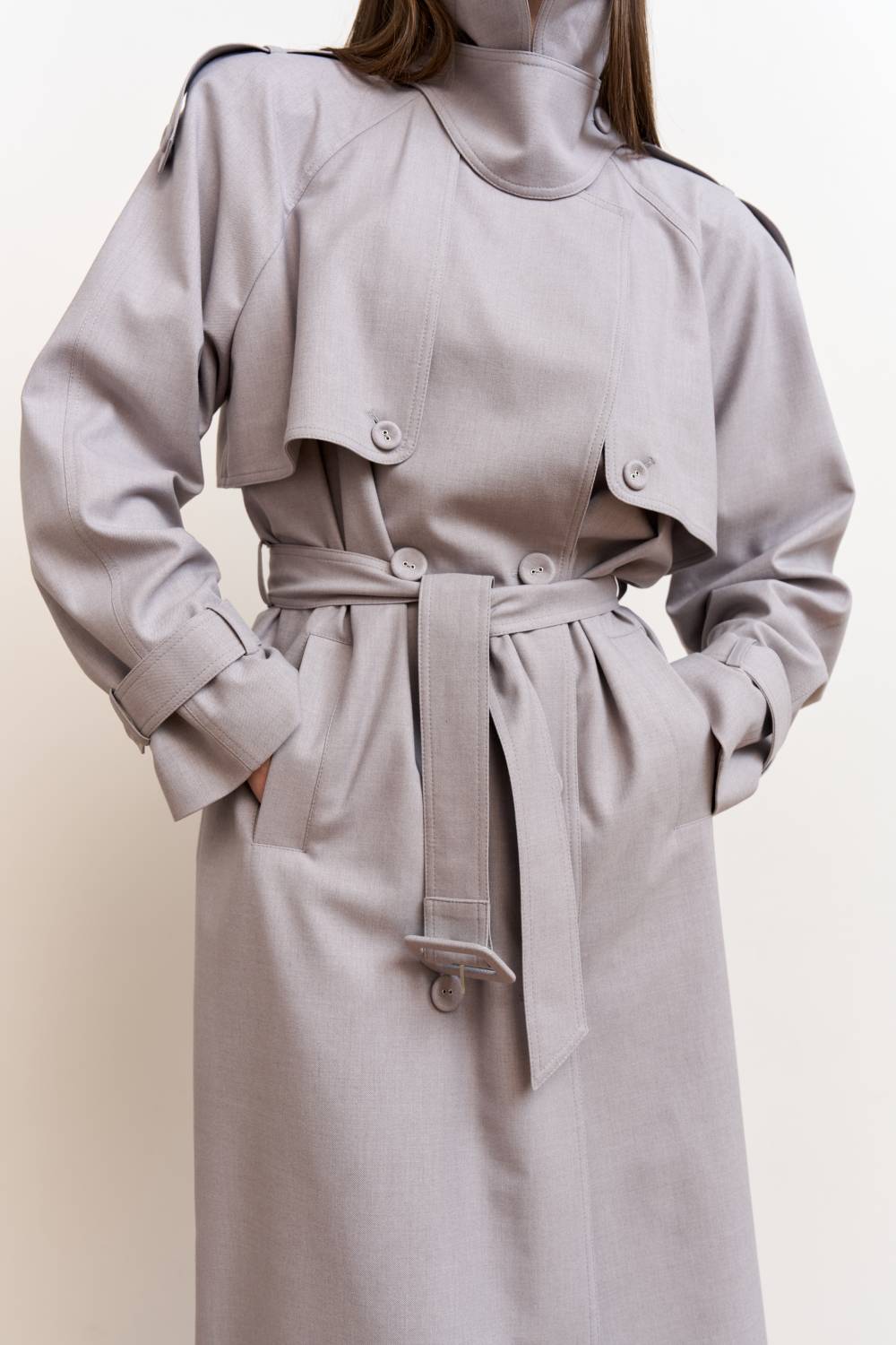Light grey trench coat6