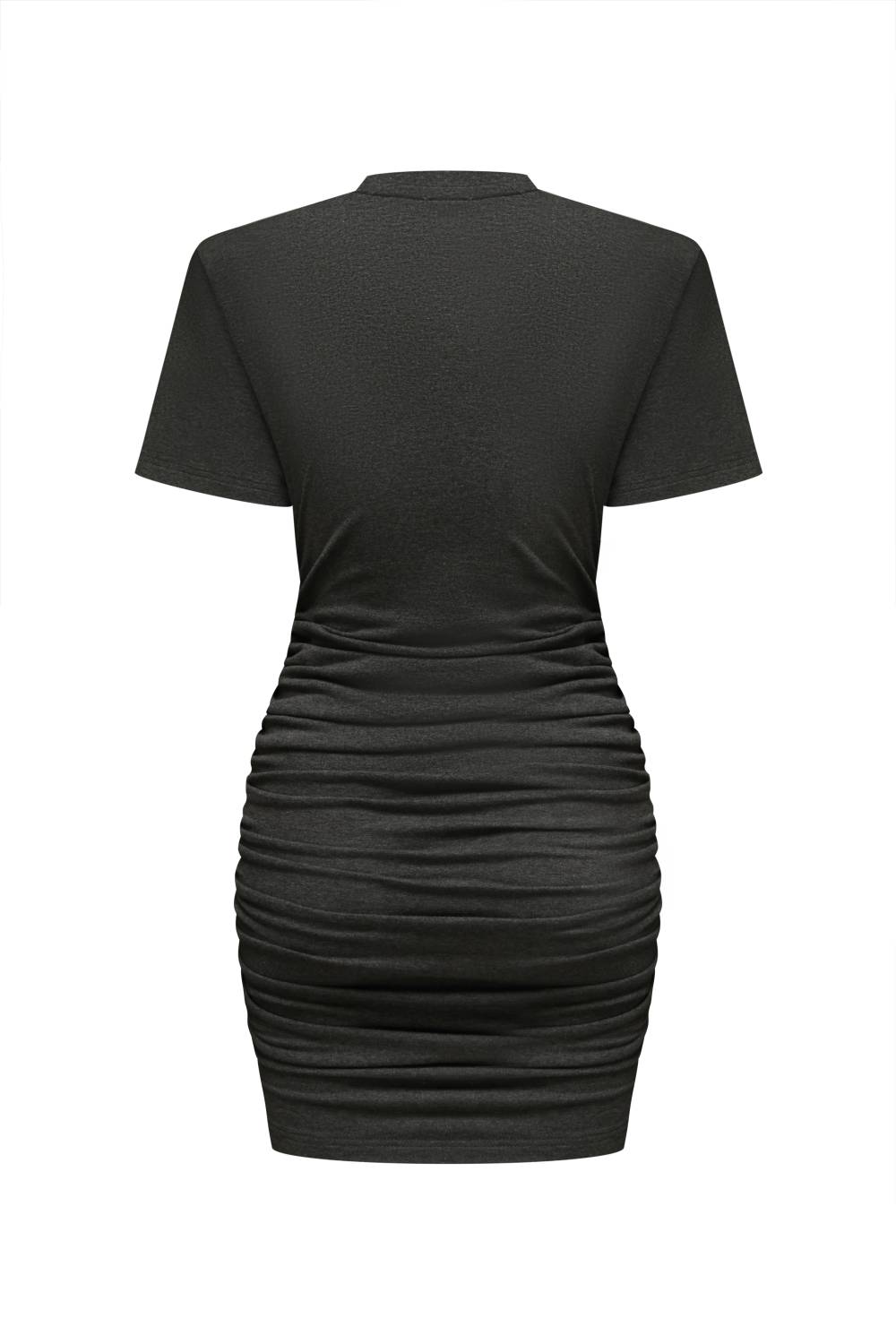 Graphite draped mini dress 1