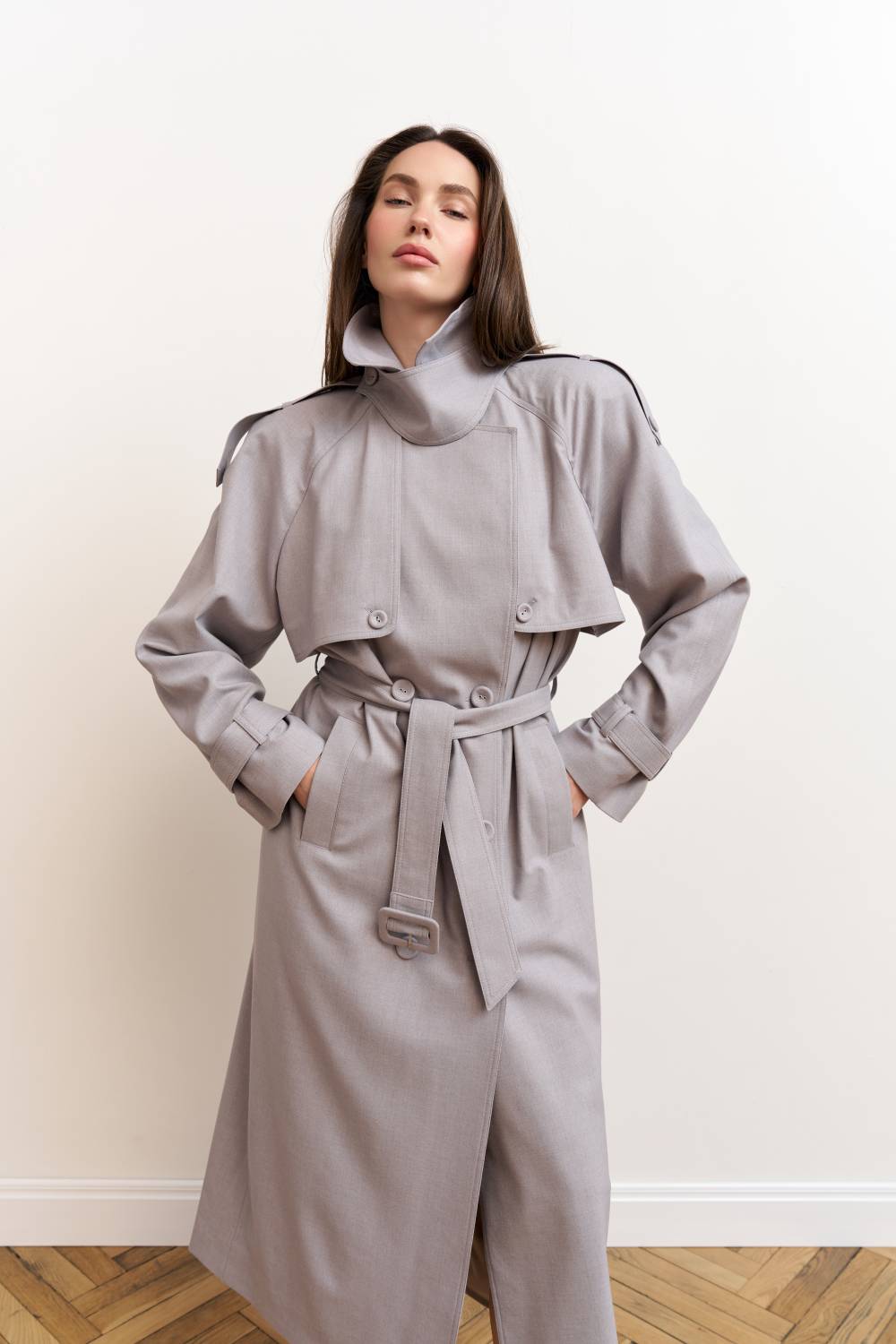 Light grey trench coat3