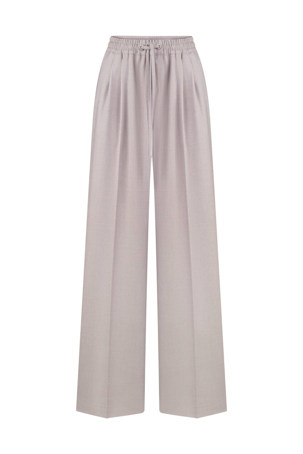 Light grey elastic waist trousers 2