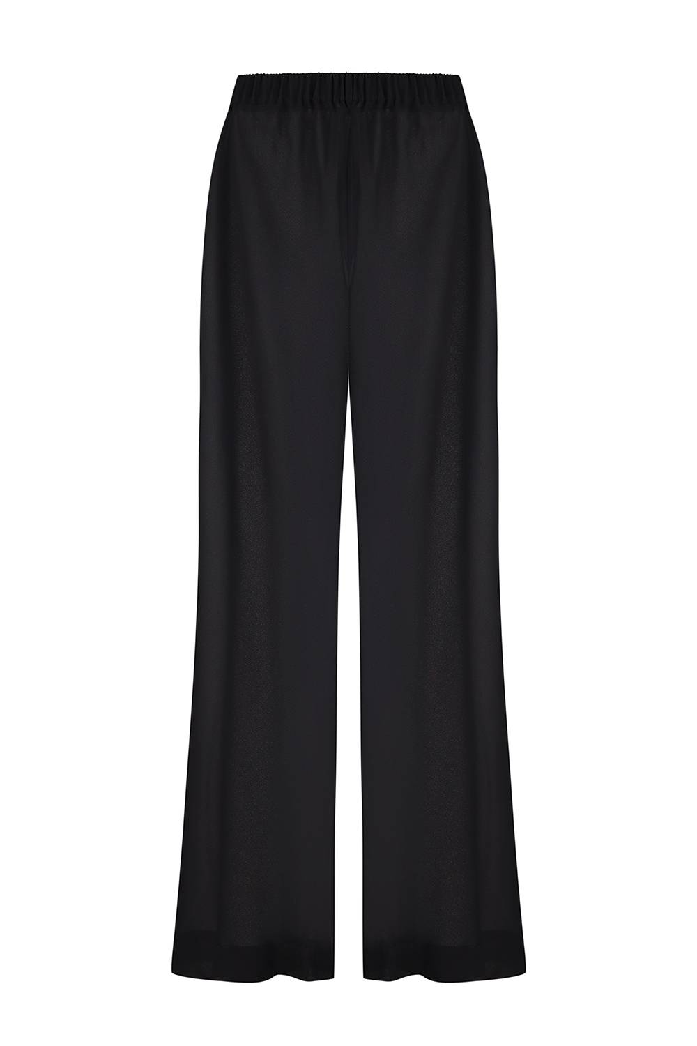 BLACK CHIFFON TROUSERS
