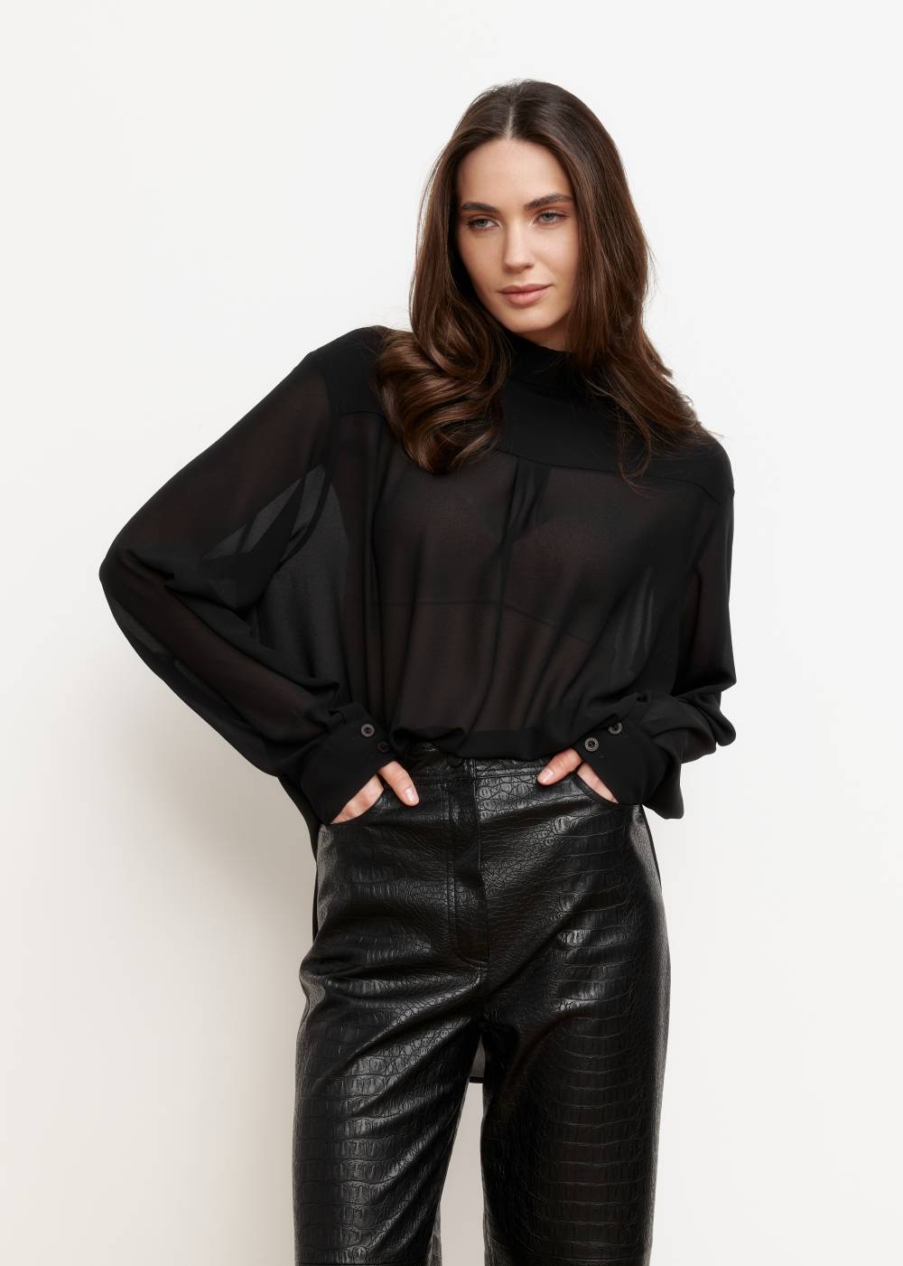BLACK CHIFFON BLOUSE4