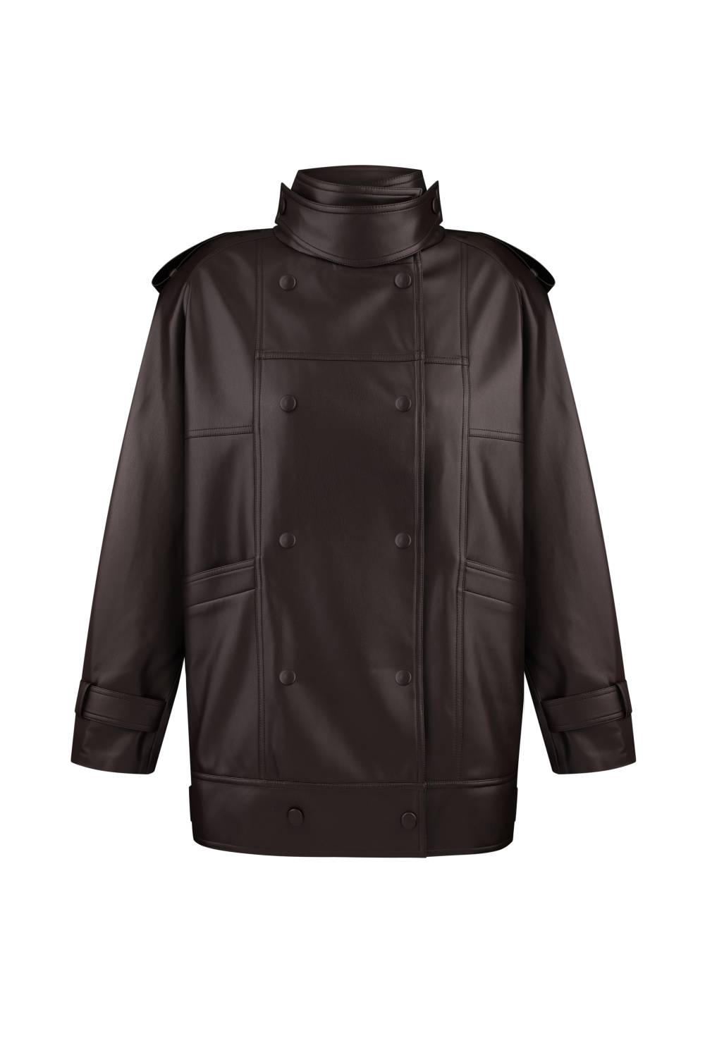 CHOCOLATE DOUBLE-BREASTED JACKET 1