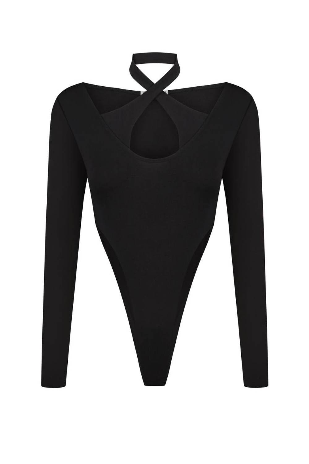 BLACK LONG SLEEVE BODYSUIT 2