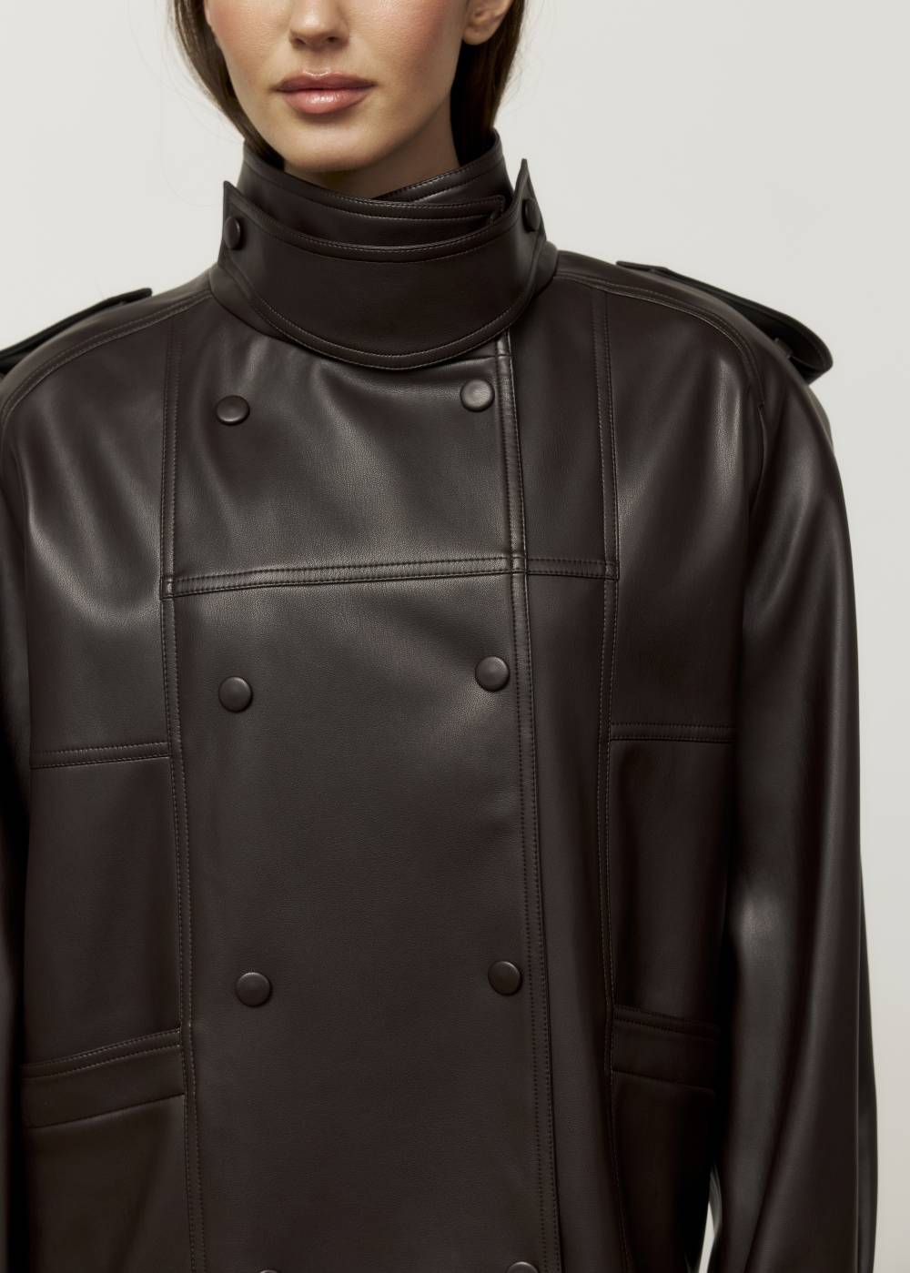 CHOCOLATE DOUBLE-BREASTED JACKET2