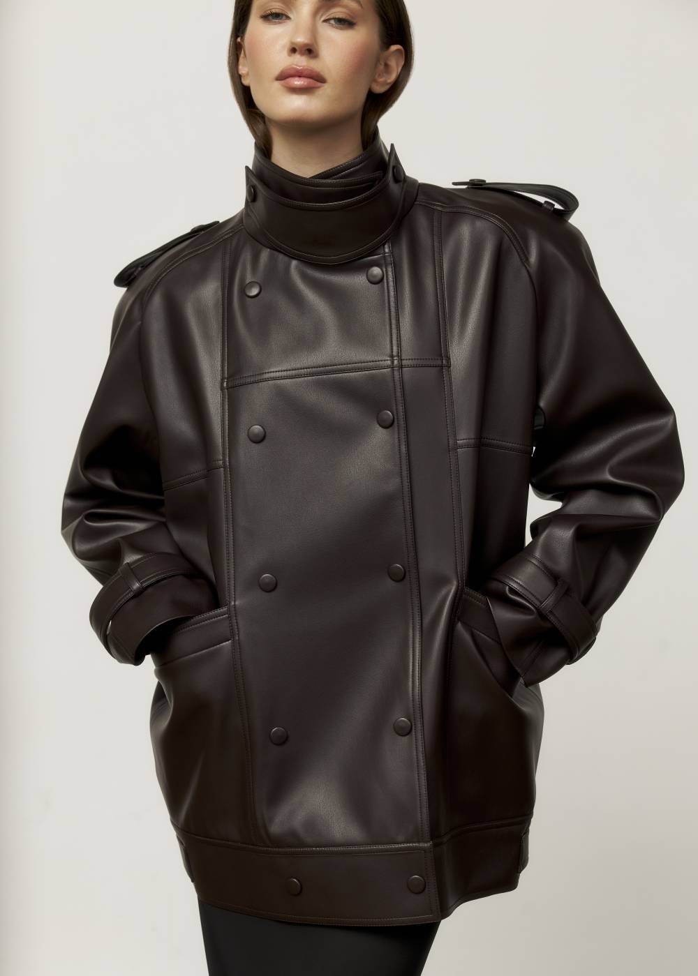 CHOCOLATE DOUBLE-BREASTED JACKET8