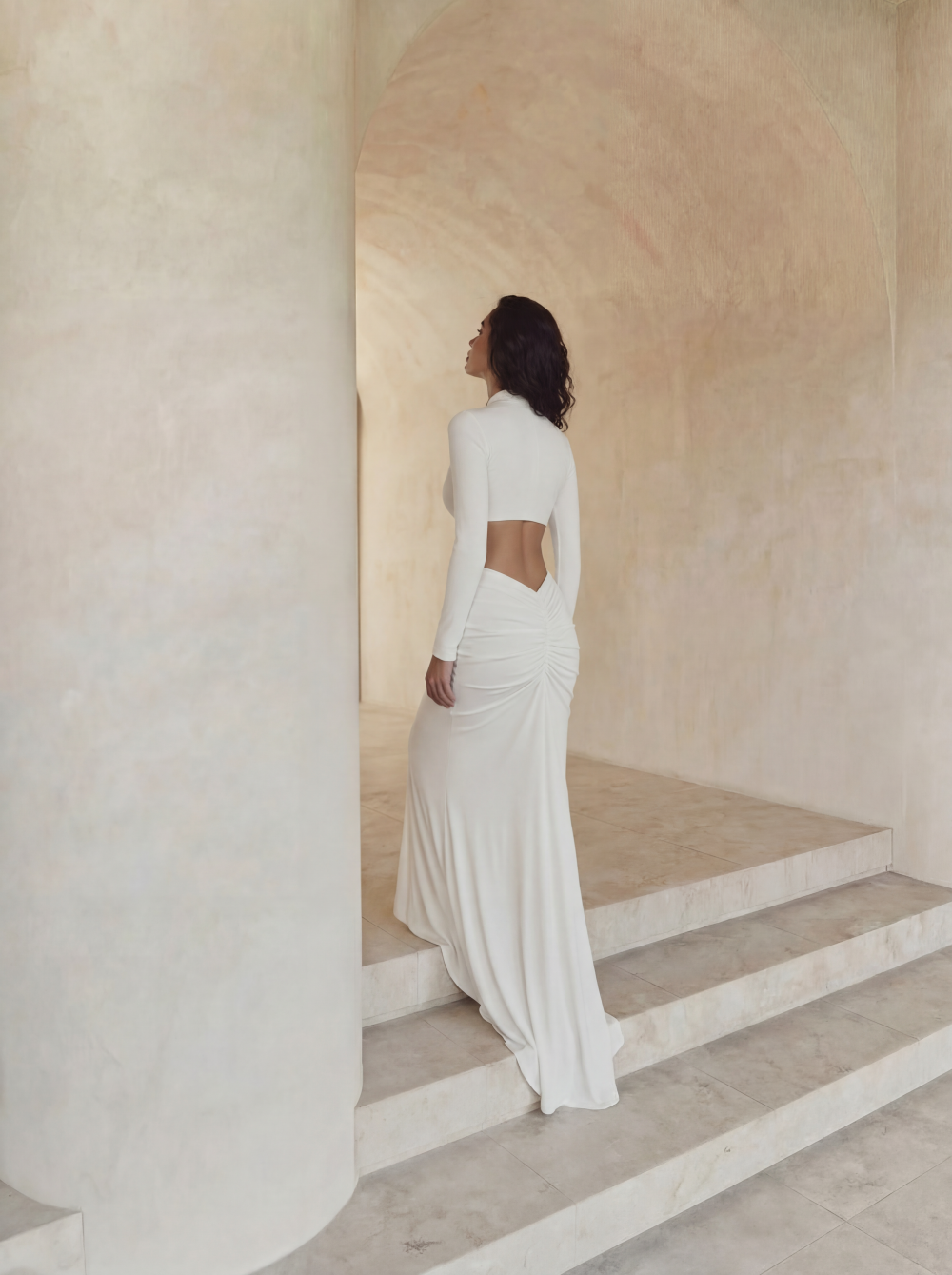 MILK MAXI DRESS WITH LONG SLEEVES6