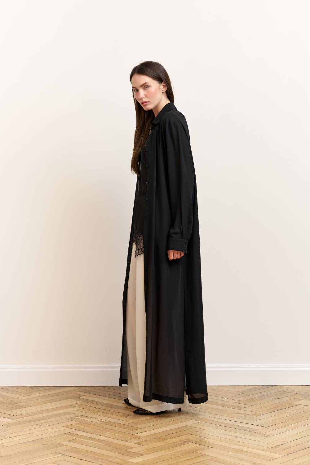 LONG CHIFFON SHIRT8
