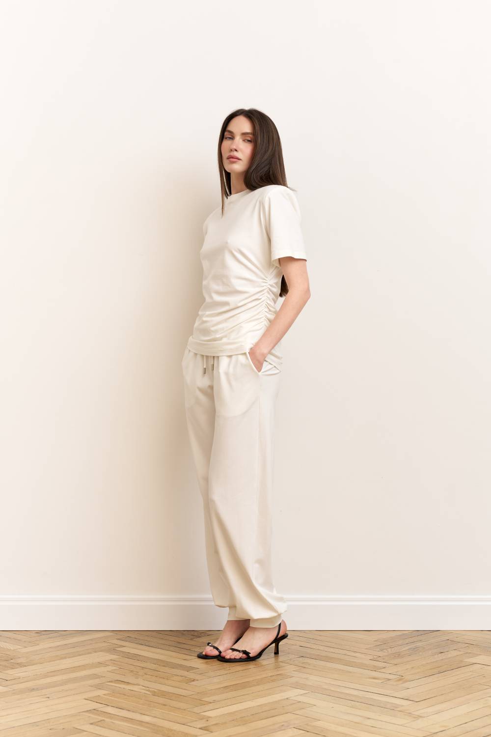 Milk knit trousers5