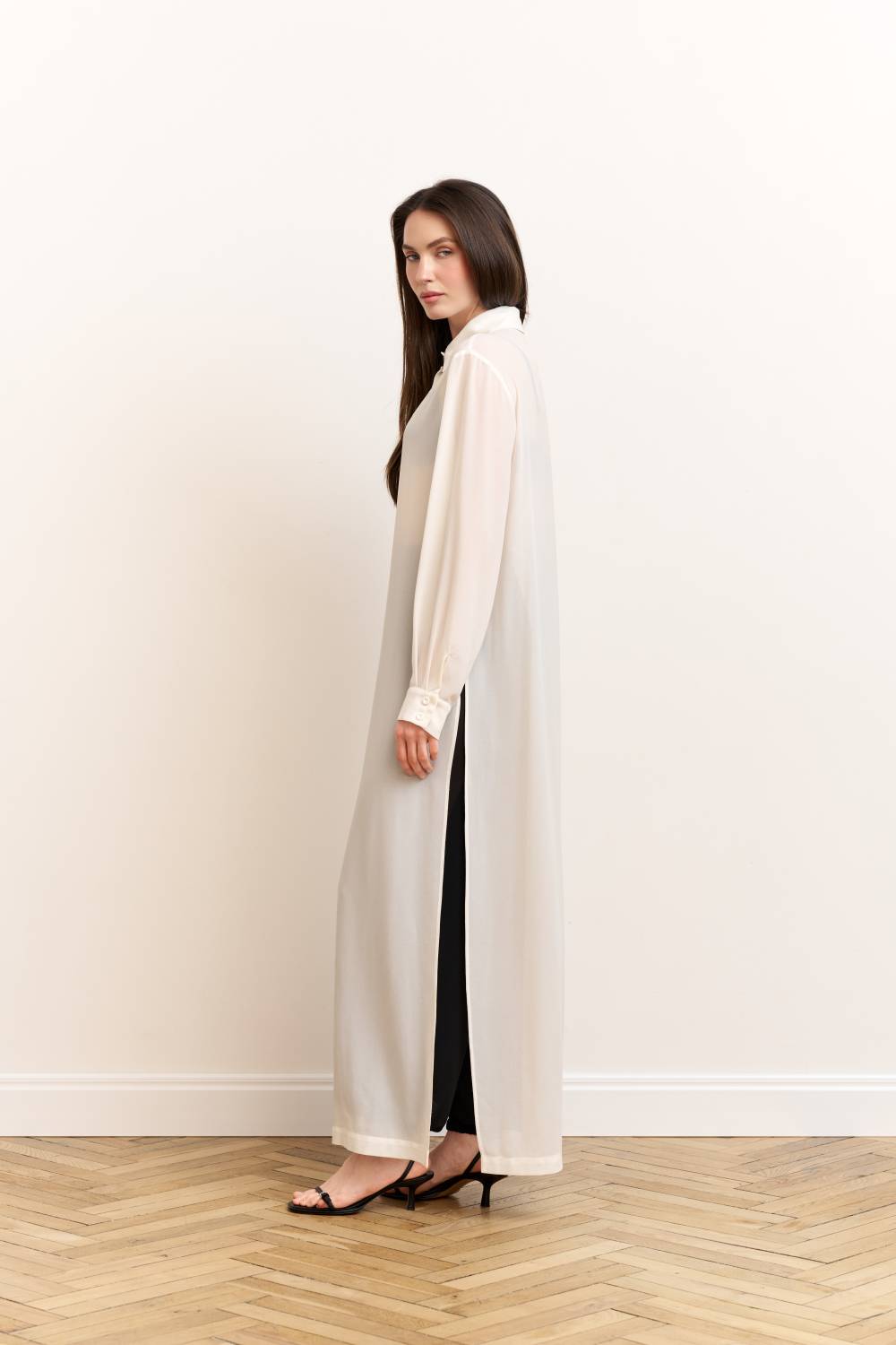 MILKY LONG CHIFFON SHIRT5