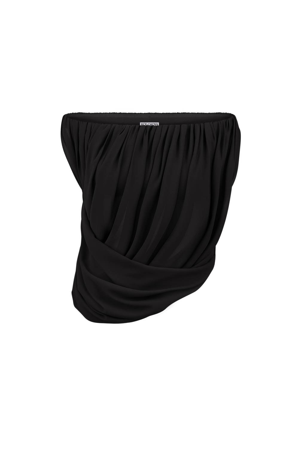 Black draped top