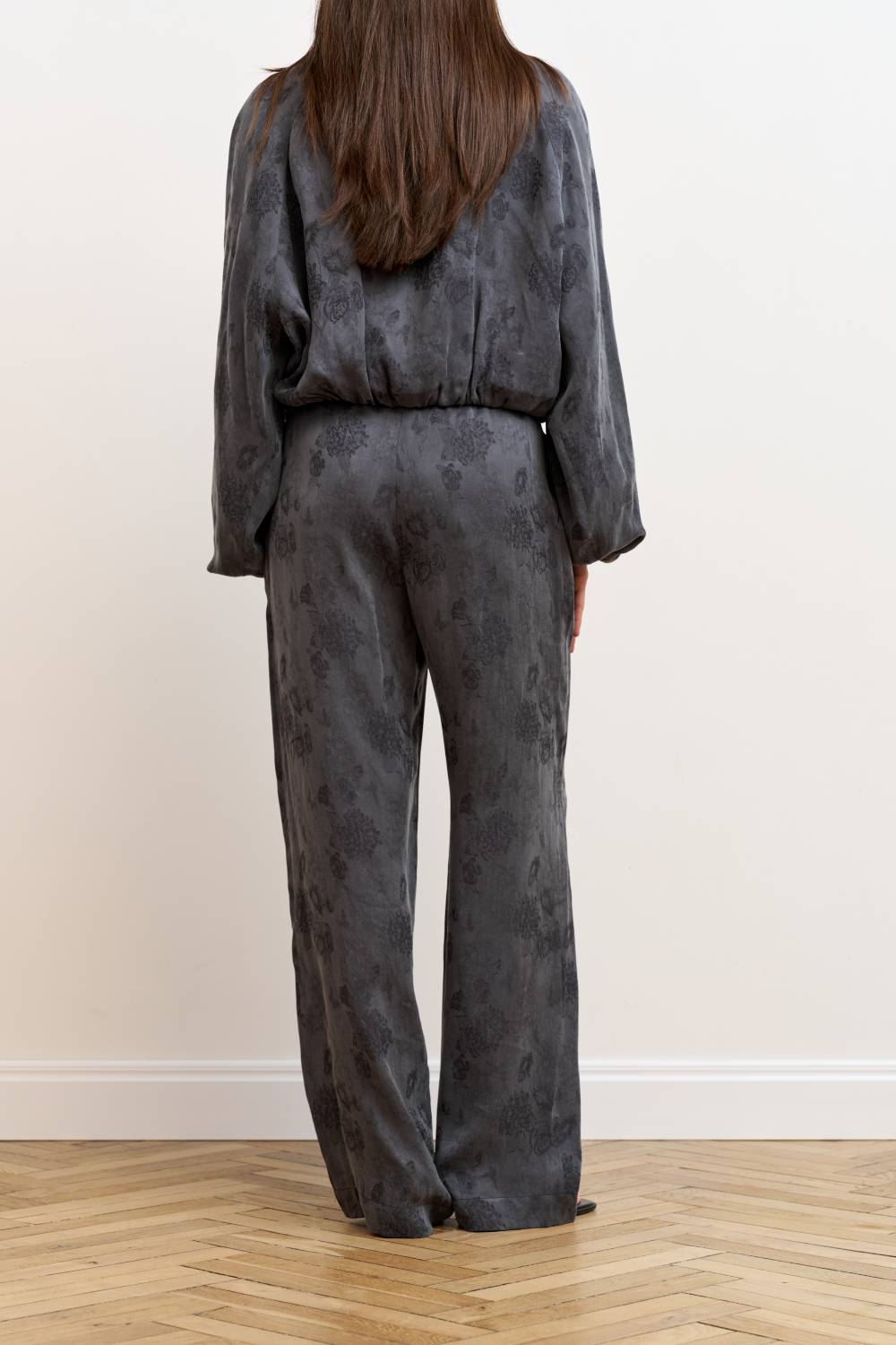 Graphite straight-leg elastic waist trousers6