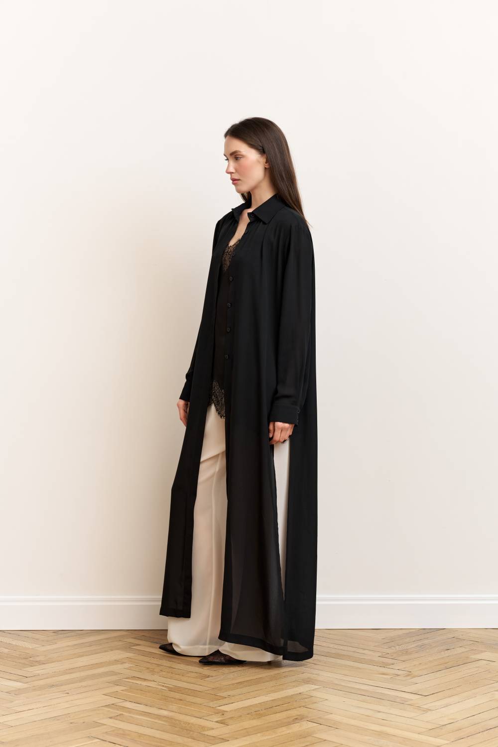 LONG CHIFFON SHIRT4