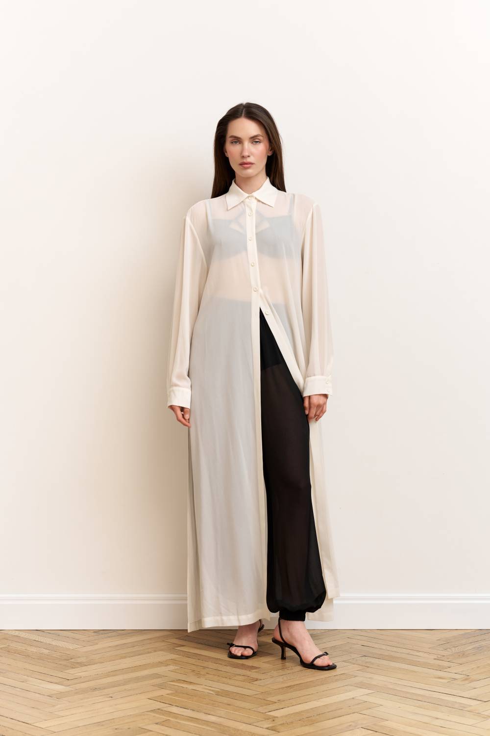 MILKY LONG CHIFFON SHIRT9