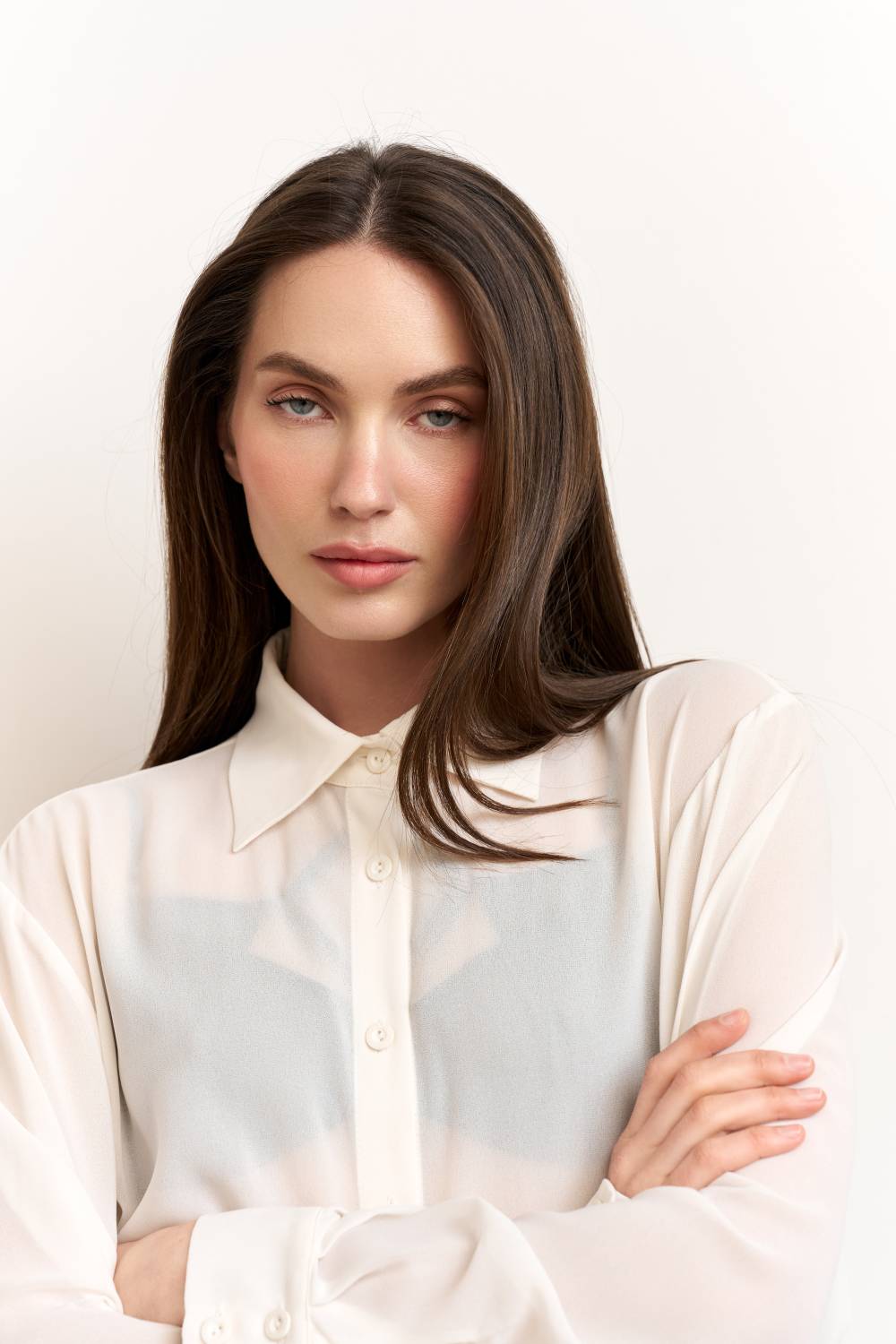 MILKY LONG CHIFFON SHIRT3