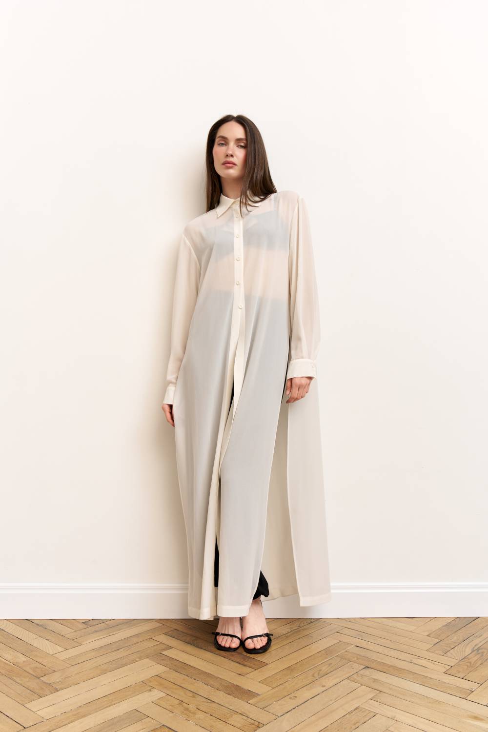 MILKY LONG CHIFFON SHIRT7