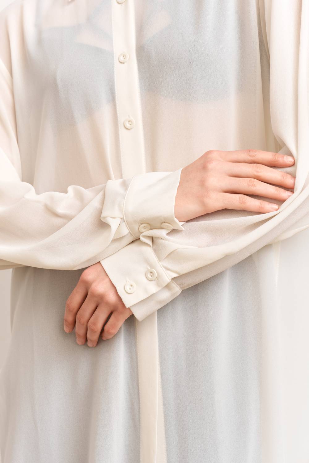 MILKY LONG CHIFFON SHIRT10