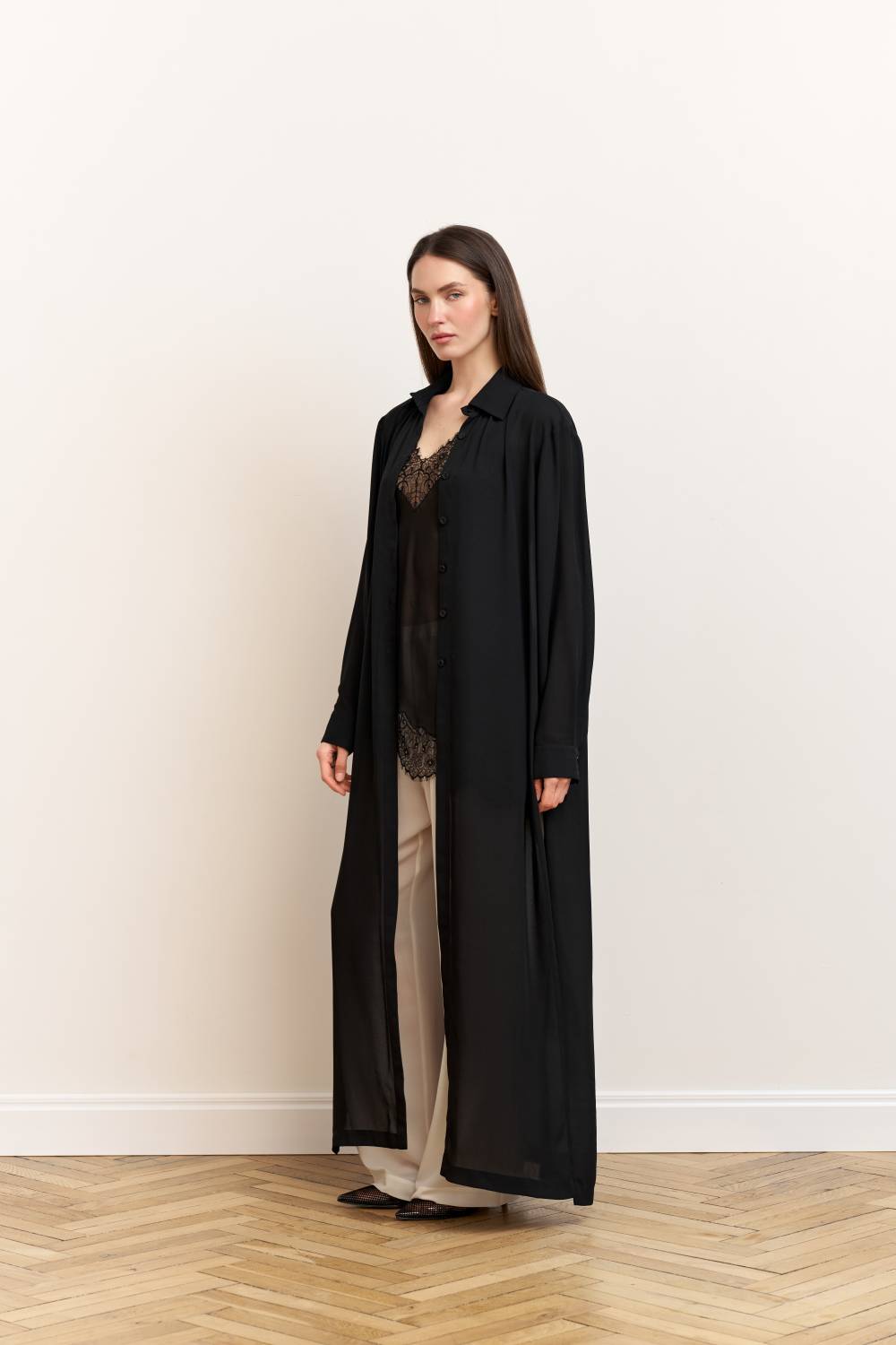 LONG CHIFFON SHIRT6